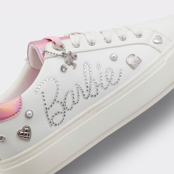 NIB Limited Edition Barbie x Aldo White Sneakers Sz 8.5 - Picture 3 of 9